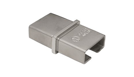 Unión recta para pasamanos rectangular 40x20 mm inox AISI-316 (Caja indivisible 2 unidades / precio por unidad!!)