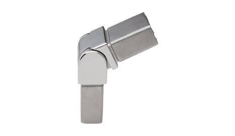Conector regulable para pasamanos rectangular de barandilla inox (Caja indivisible 2 unidades / precio por unidad!!)