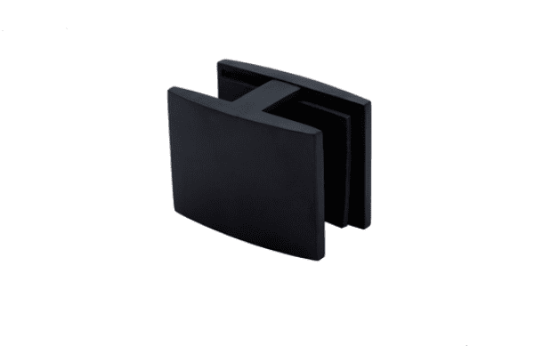 Pinza para vidrio tramo recto inox  AISI-316 BLACK  (Caja indivisible 2 unidades // precio por unidad!!)