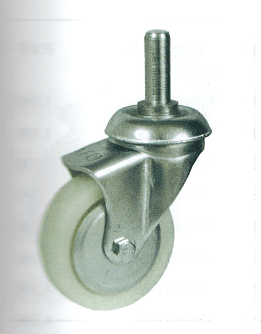 Rueda de polipropileno  80 mm con soporte y espiga AFO