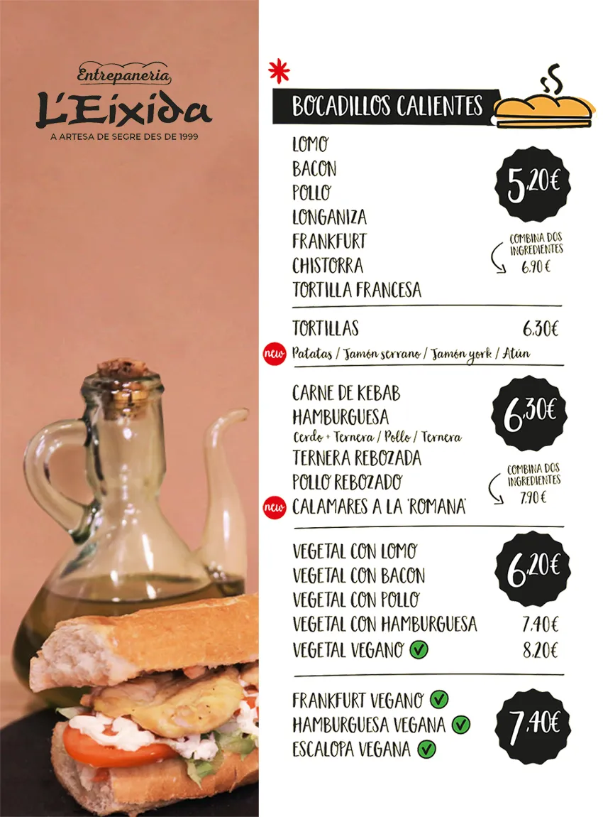 Bocadillos calientes