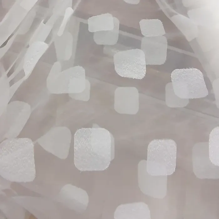 Tela visillo Organza cuadrados - 5