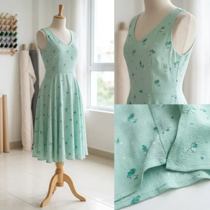 Tela bambula verde - 4