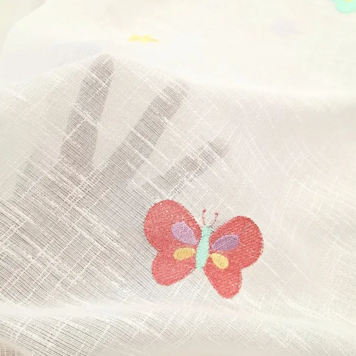 Tela visillo mariposas - 1