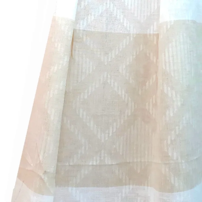 Visillo franjas beige rombos - 2