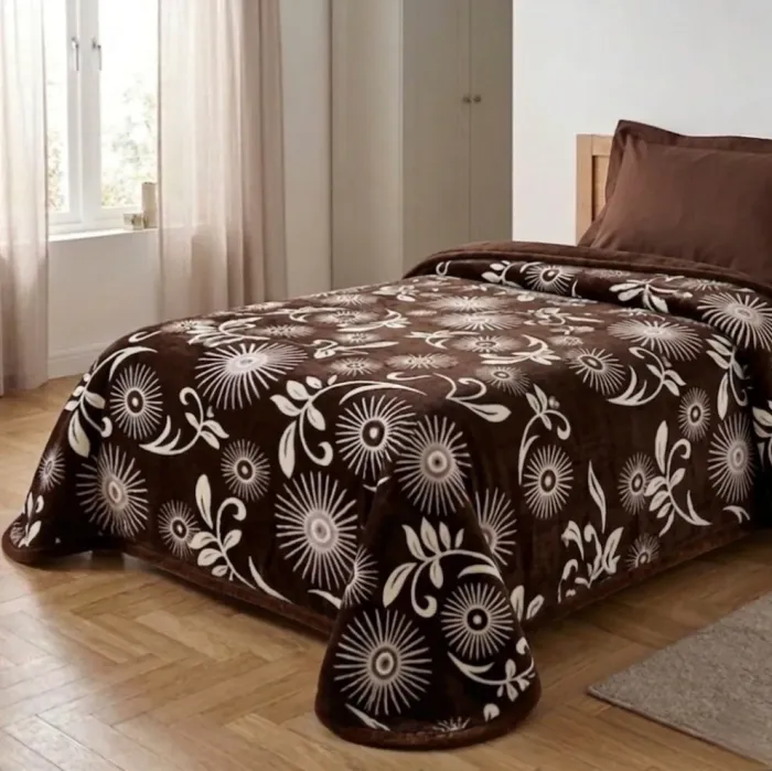 Colchas reversibles Rocío marrón. Cama 90 - 1