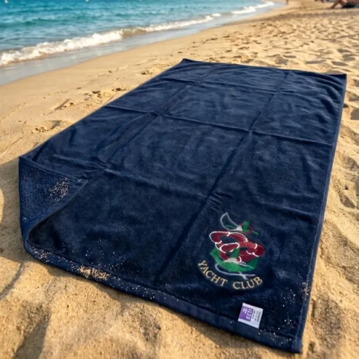 Toalla playa azul marino calidad extra 100 x 180