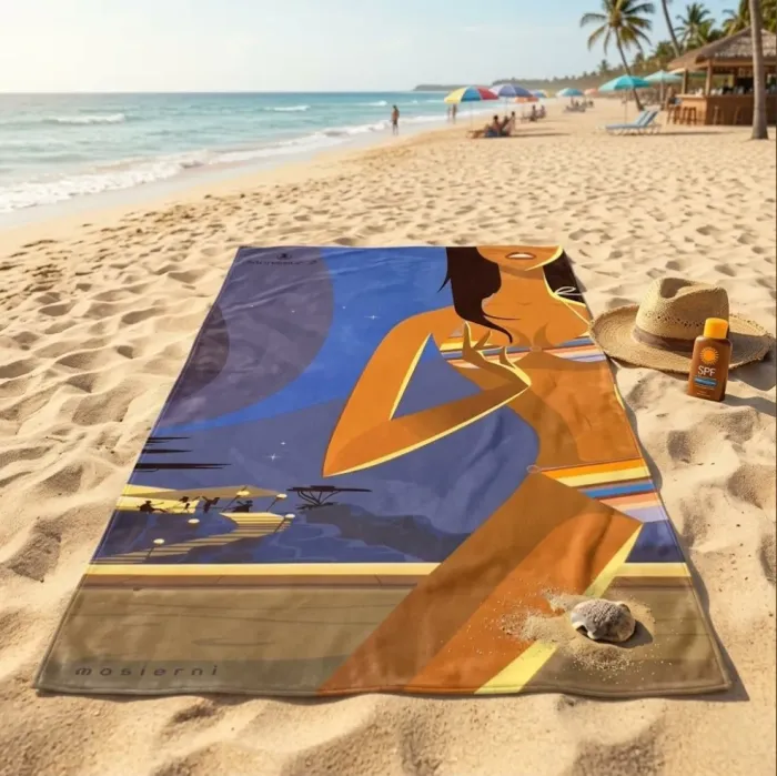 Toalla playa Monsieur Z: "la playa" 100 x 180