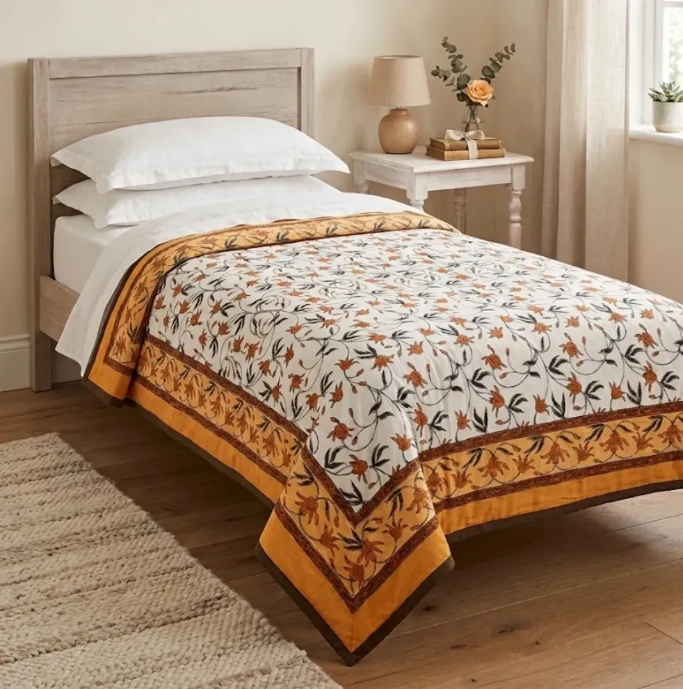 Boutie acolchado India amarillo