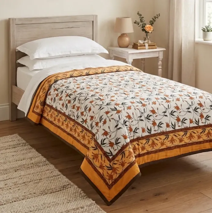 Boutie acolchado India amarillo