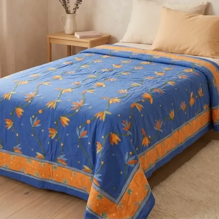 Boutie acolchado India azulón cama 80/90 - 1