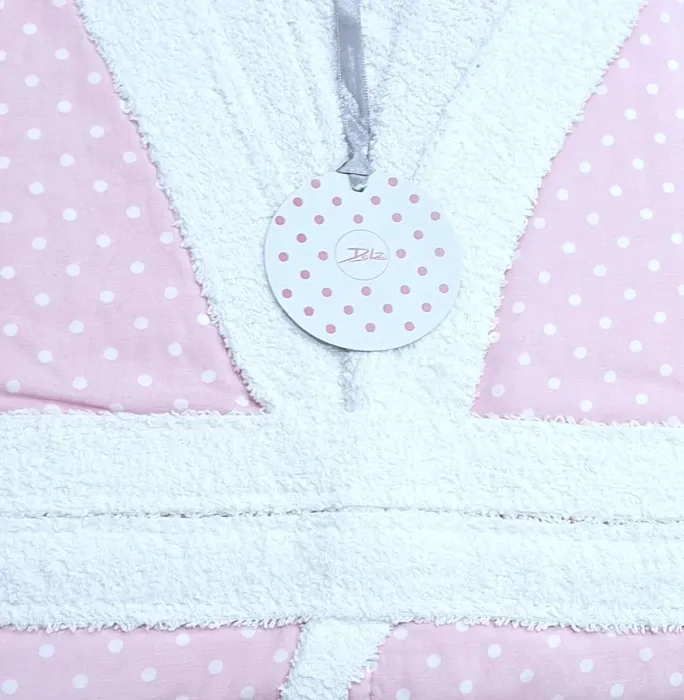 Albornoz rosa lunares. Tallas: 10-12 - 2