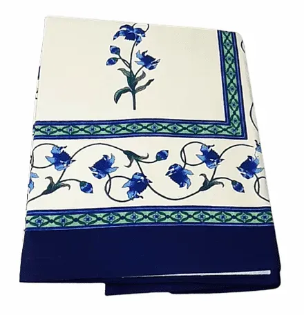 Multiusos beige flores azules. 173 x 260 - 1