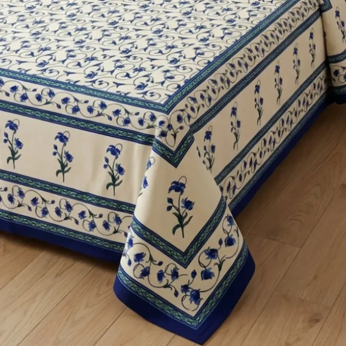 Multiusos beige flores azules. 173 x 260 - 4