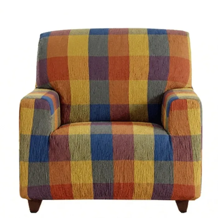 Fundas sillón 1 plaza cuadros colores