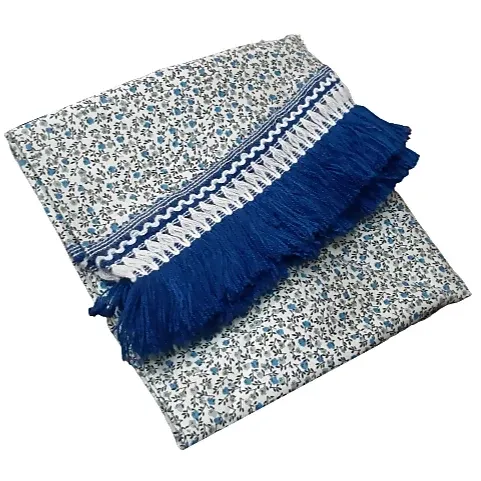 Faldilla redonda florecitas azul: 155 cm - 1