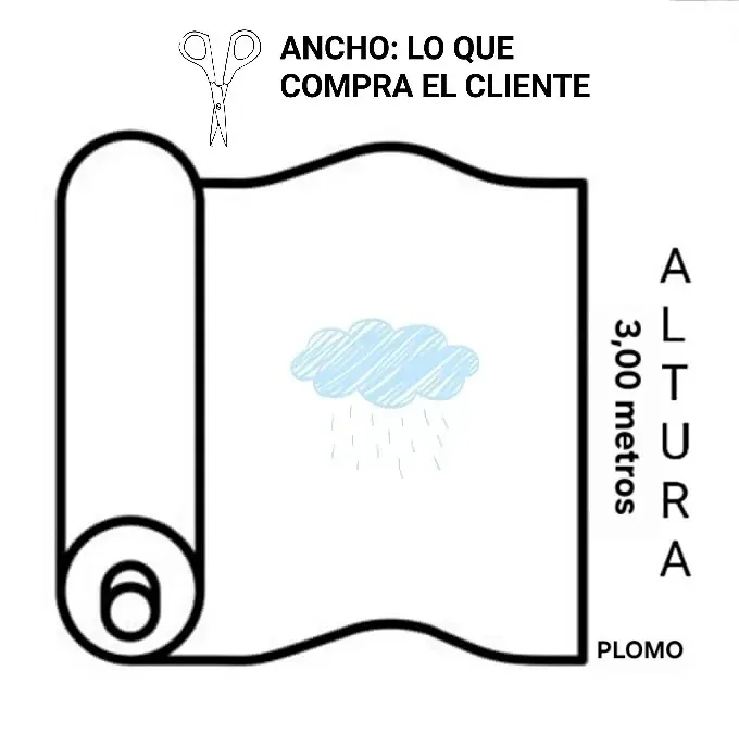 Tela visillo blanco topos trazas - 6