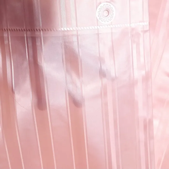 Cortina de baño pvc rayas rosa - 5