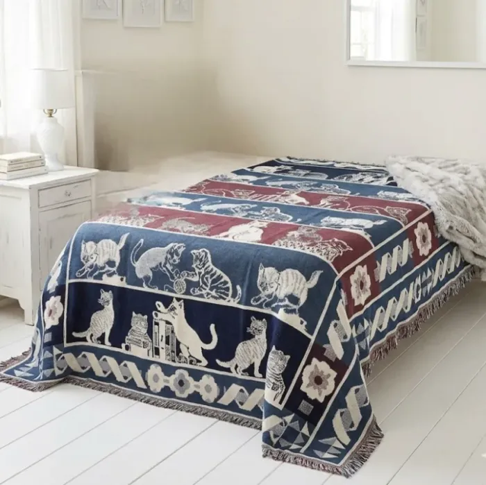 Colcha reversible gatos cama 90 - 1