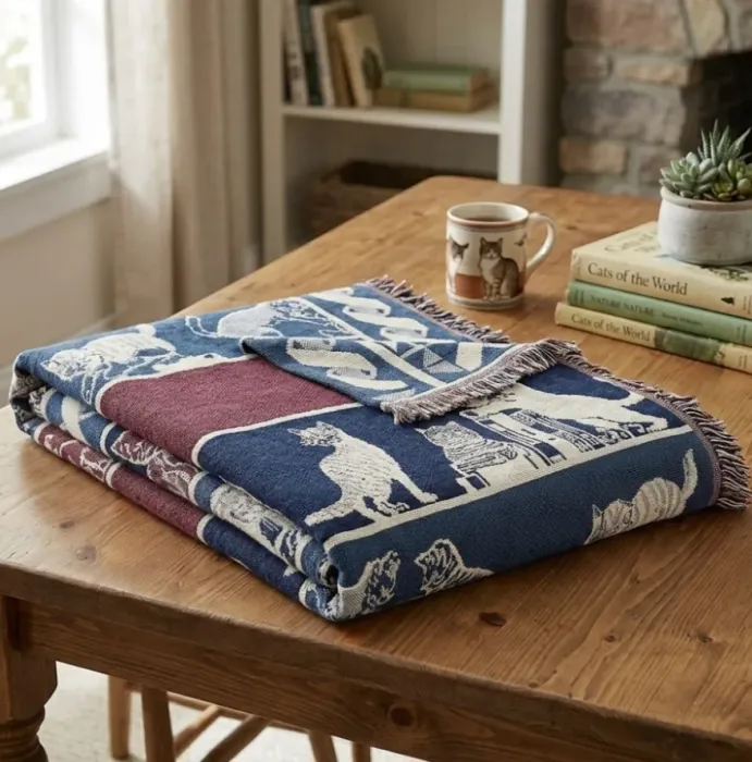 Colcha reversible gatos cama 90 - 3