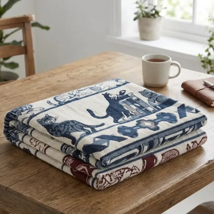 Colcha reversible gatos cama 90 - 4