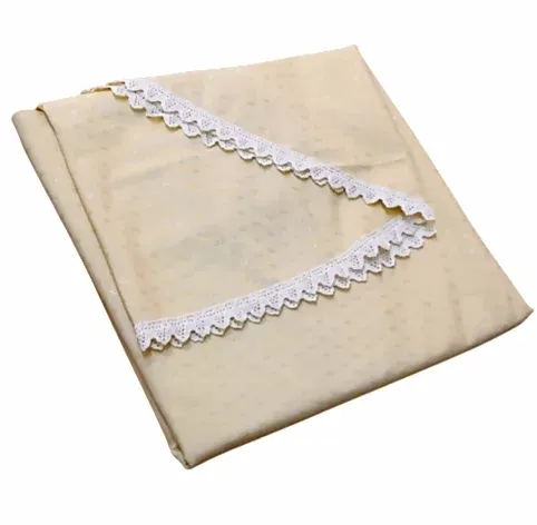 Faldilla loneta brillantina beige puntilla: 155 cm - 4