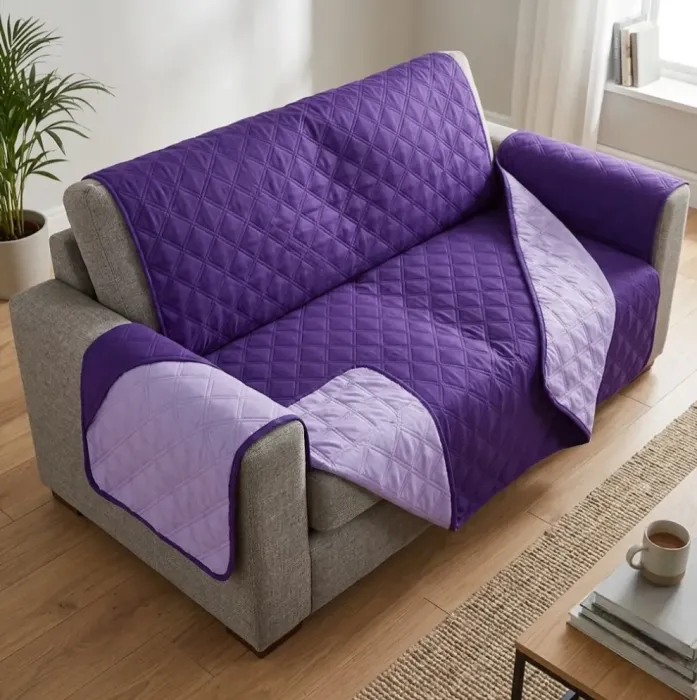 Colcha boutie reversible morada y lila. Cama 135/150 - 2