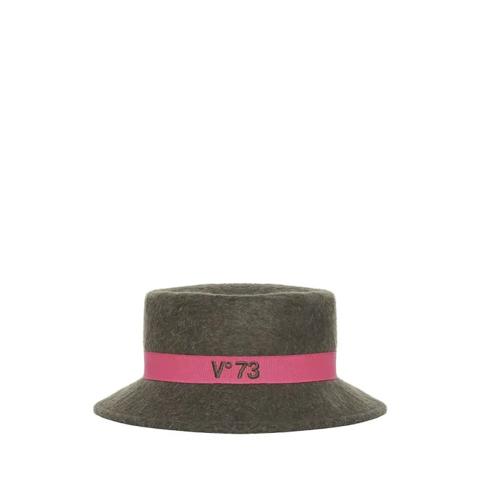 Vº73 sombrero en fieltro color verde - 1