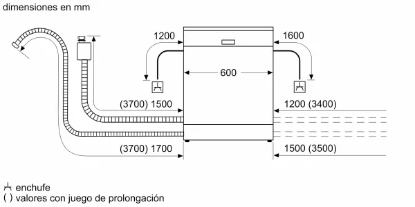 BALAY 3VH6331SA LAVAVAJILLAS INTEGRABLE 60CM 3ª BANDEJA 14 SERVICIOS 42dB C Home Connect ALTO 86,5CM - 13