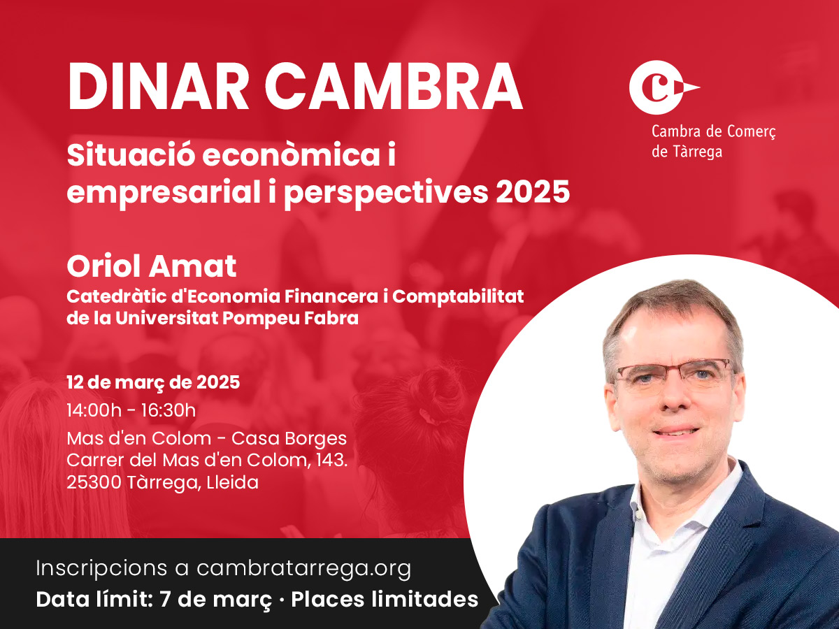 Dinar Cambra amb Oriol Amat: Situació econòmica i empresarial i perspectives 2025