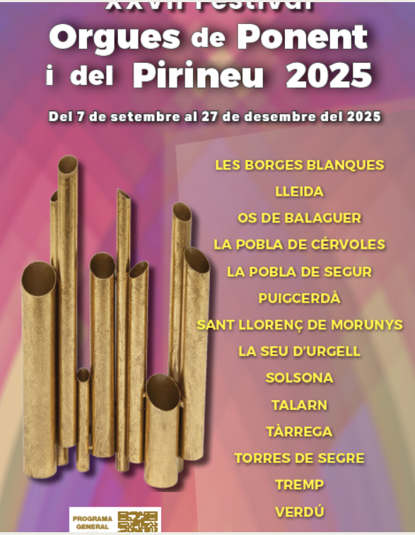 XXVII festival Orgues de Ponent i del Pirineu 2025