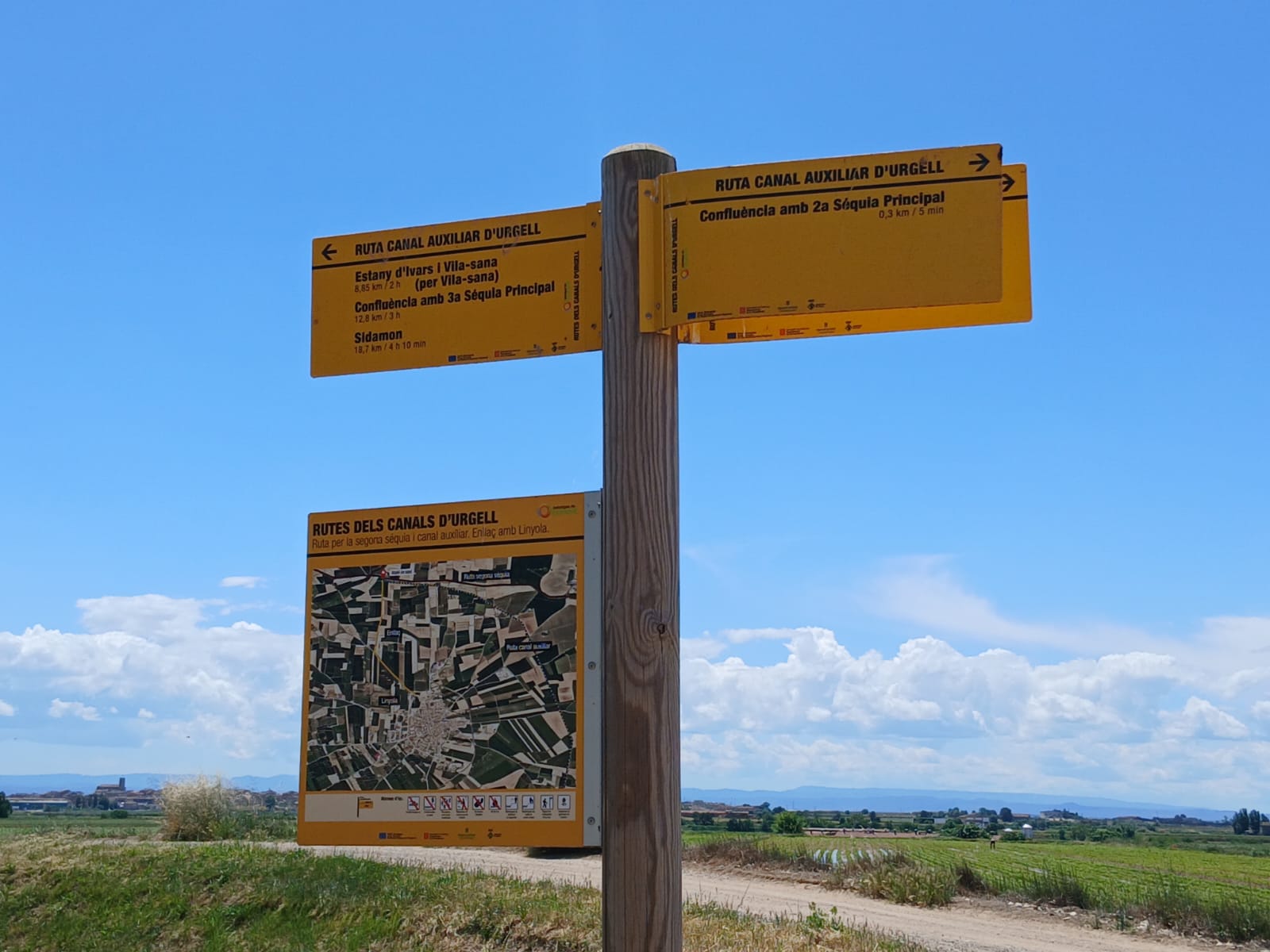 Descoberta del creuament del canal auxiliar i la sèquia nº1 entre Linyola i Castell el Remei
