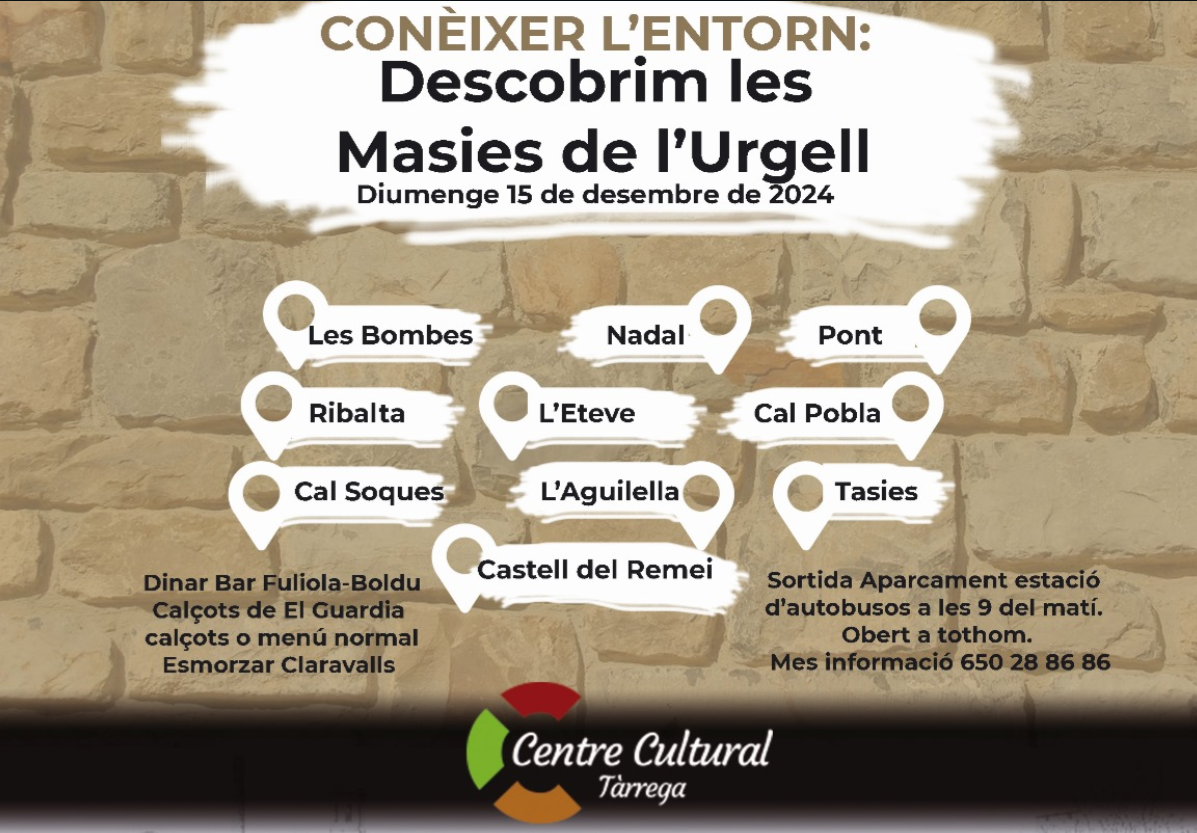 Ruta per les masies de l'Urgell.