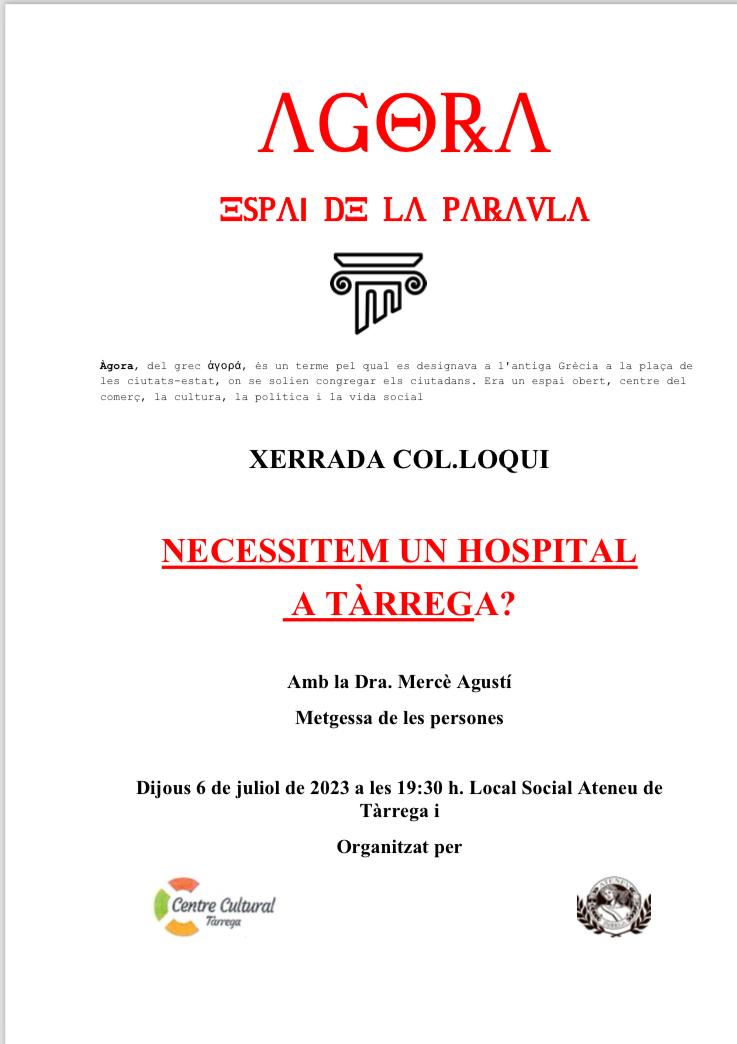 Necessitem un hospital a Tàrrega?