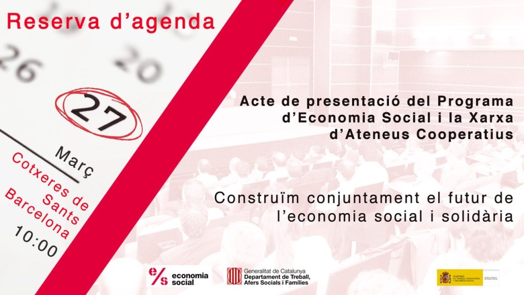 Acte de presentació del Programa d'ES i la Xarxa d'Ateneus Cooperatius 2019
