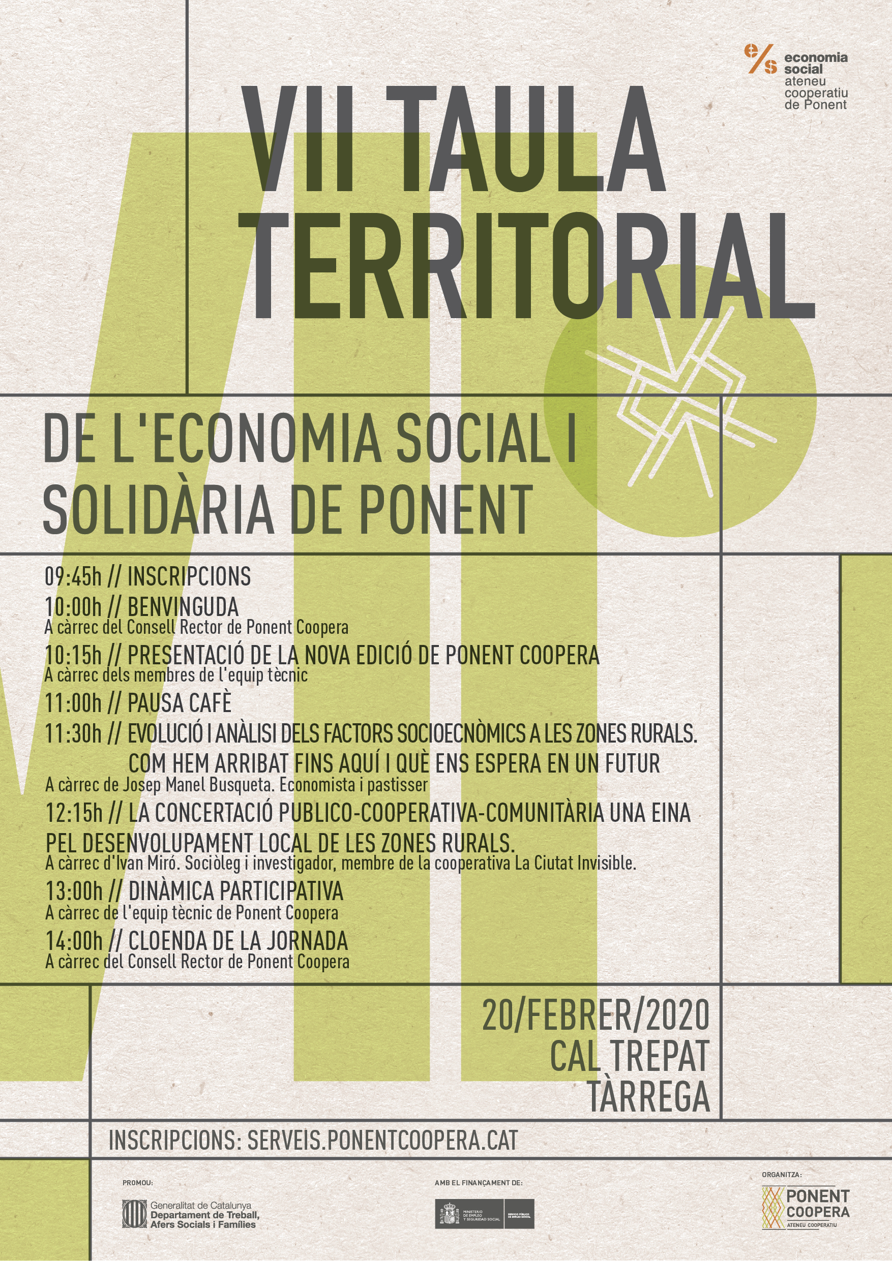 VII Taula Territorial de l'Economia Social i Solidària de Ponent