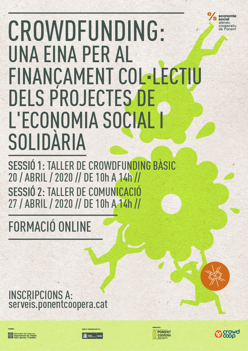 ONLINE - Formació Crowdfunding: Una eina per al finançament col·lectiu dels projectes de l'economia social i solidària. Sessió 1