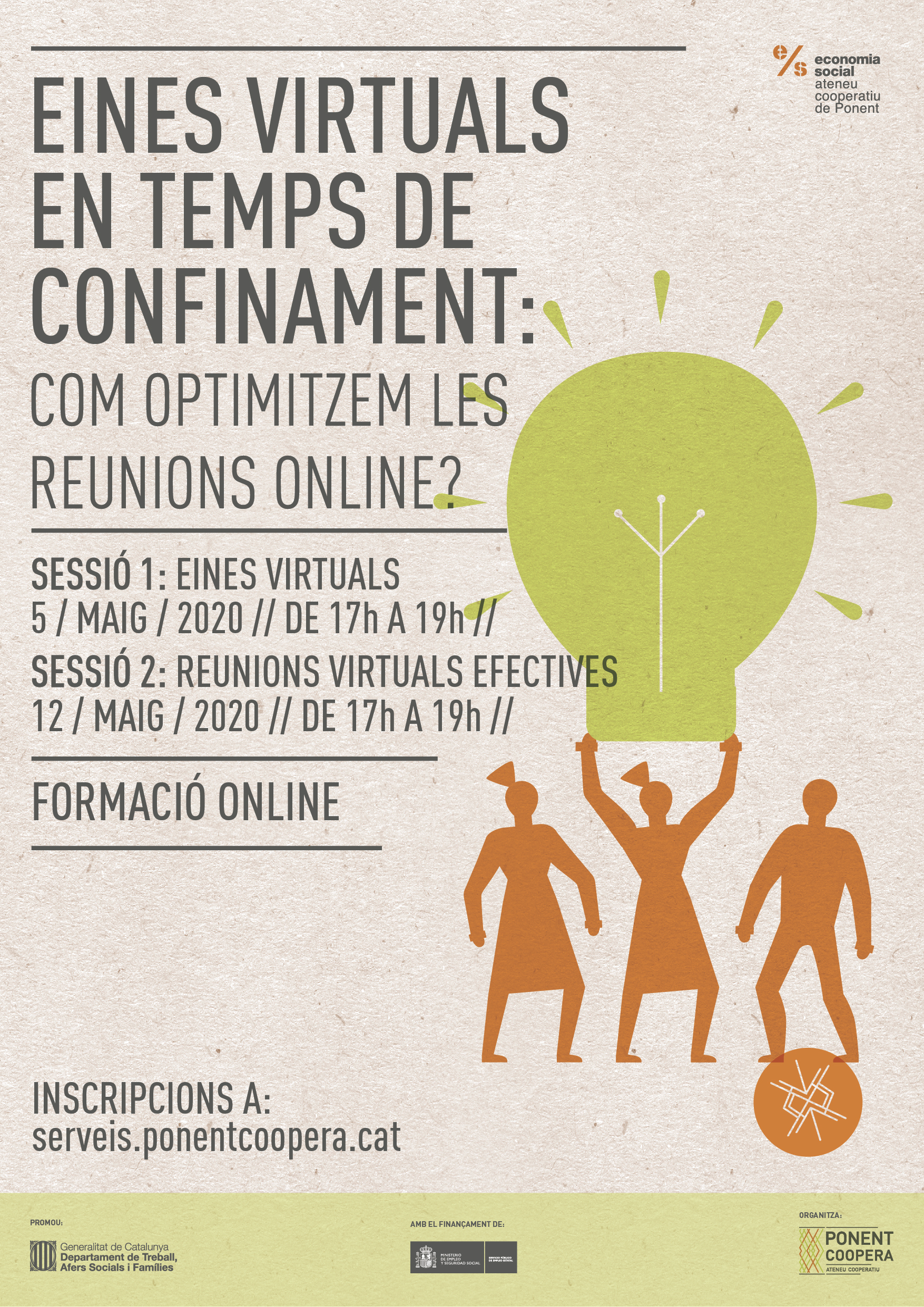 ONLINE - Eines virtuals en temps de confinament: Com optimitzem les reunions online?. Sessió 1
