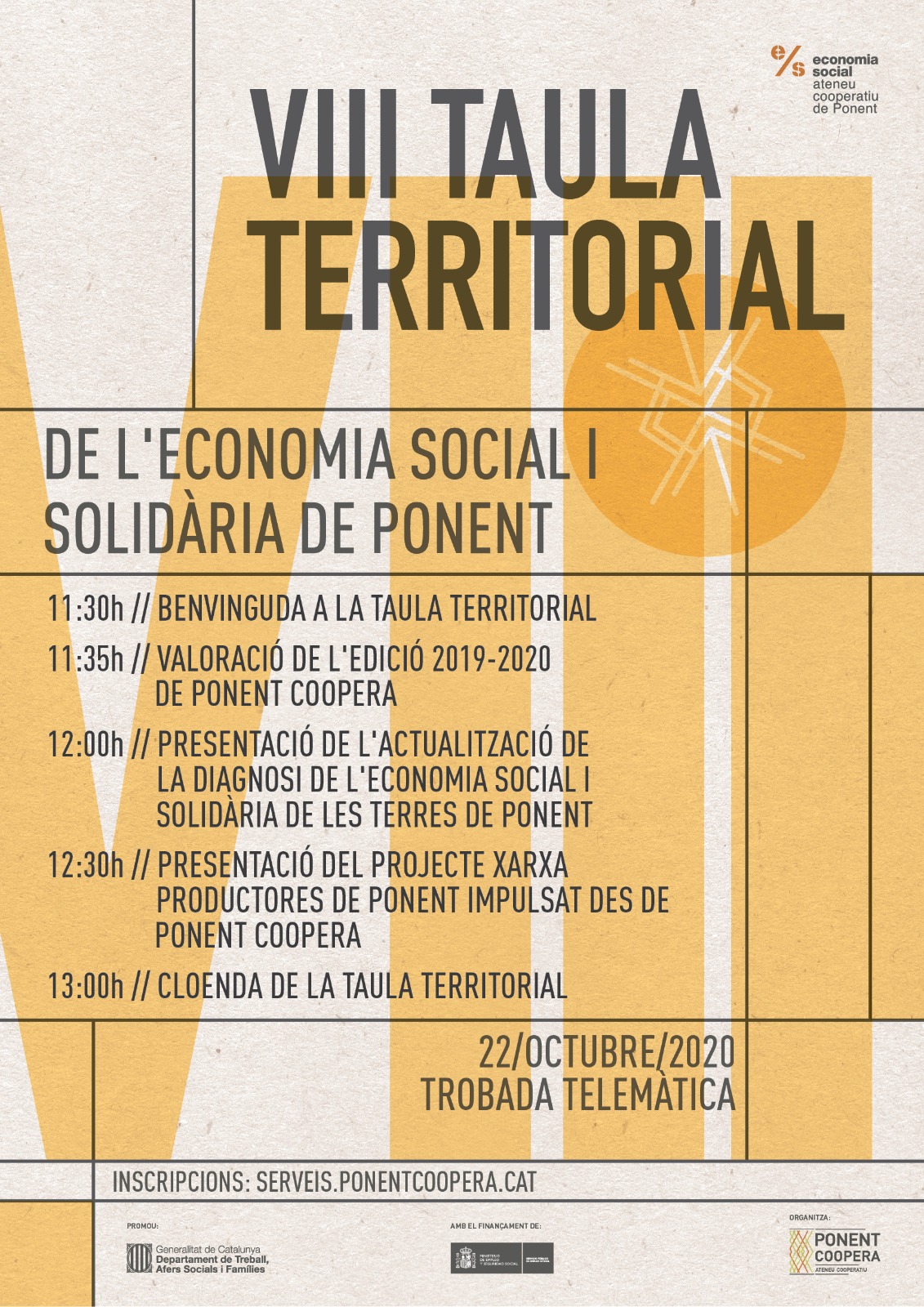 VIII Taula Territorial de l'Economia Social i Solidària de Ponent
