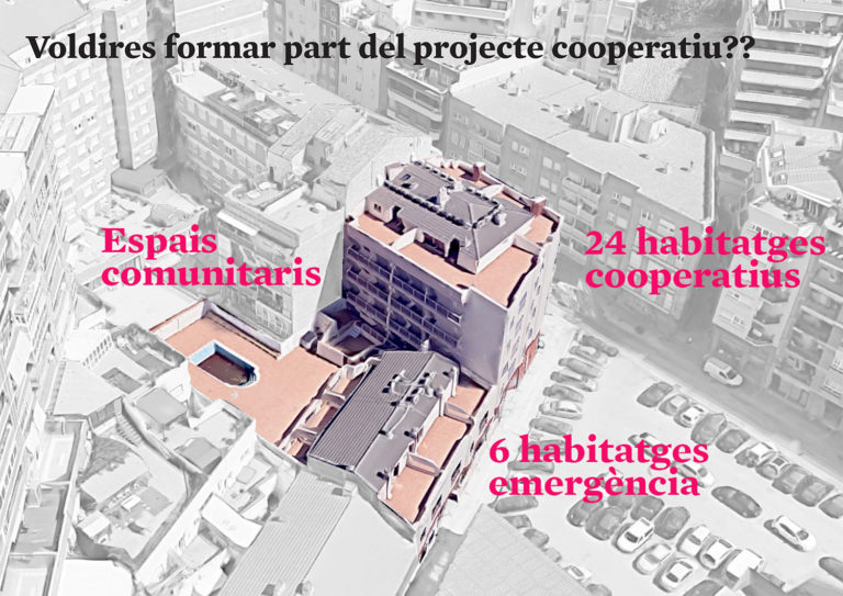Visita a l'edifici del projecte d'habitatge cooperatiu de Lleida