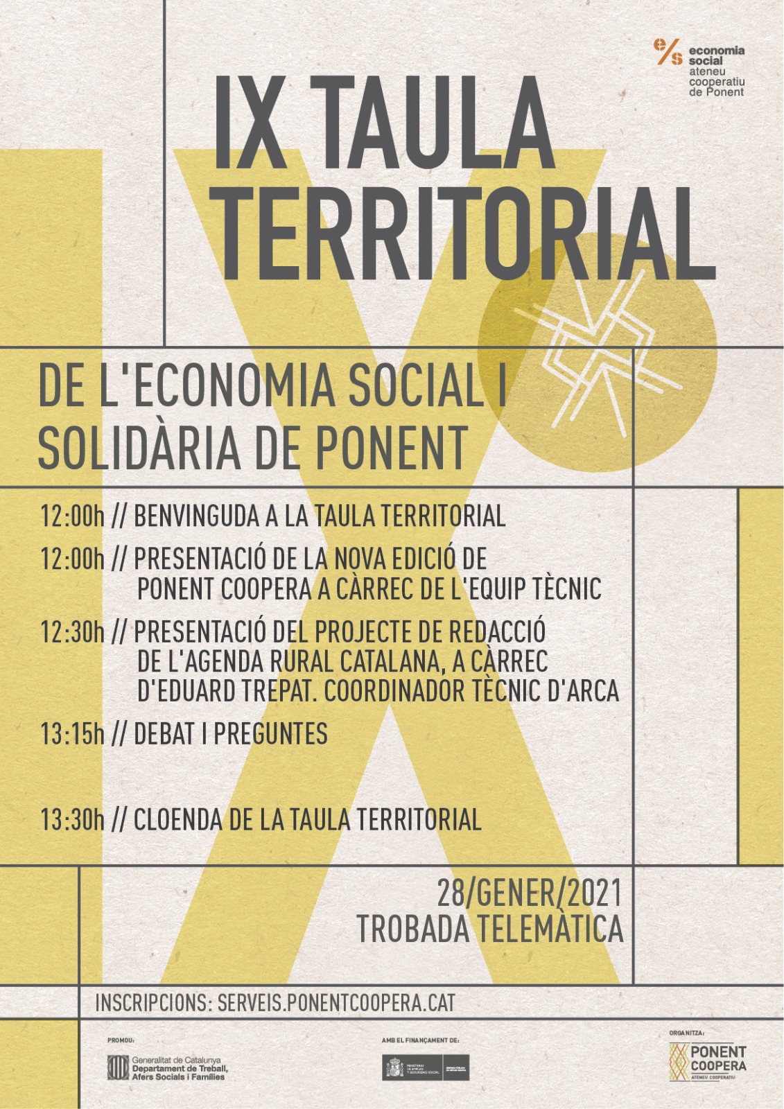 IX Taula Territorial de l'Economia Social i Solidària de Ponent