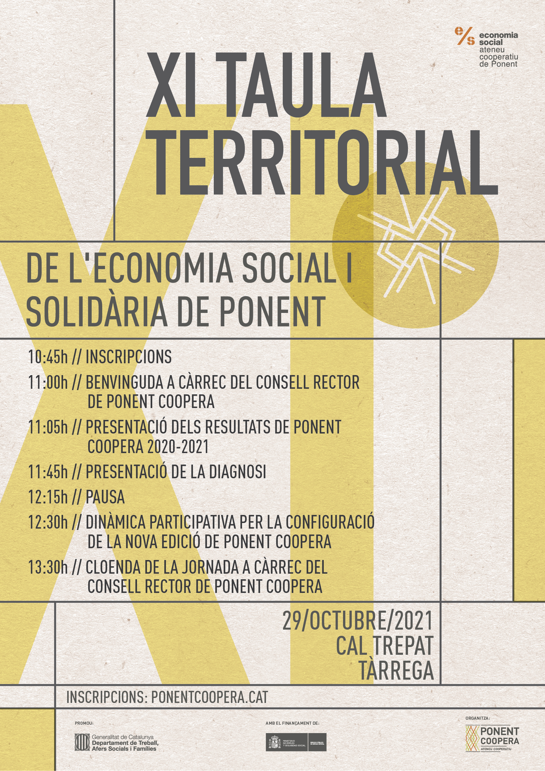 XI Taula Territorial de l’Economia Social i Solidària de Ponent Coopera