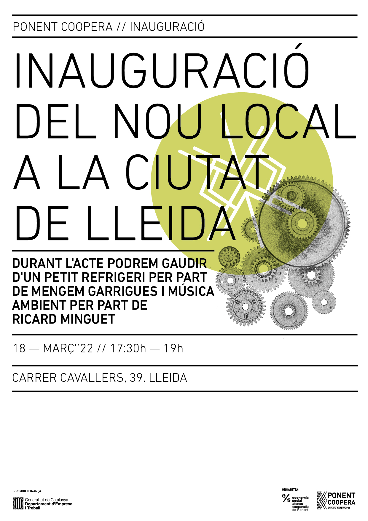 Inauguració del nou local de Ponent Coopera a la ciutat de Lleida