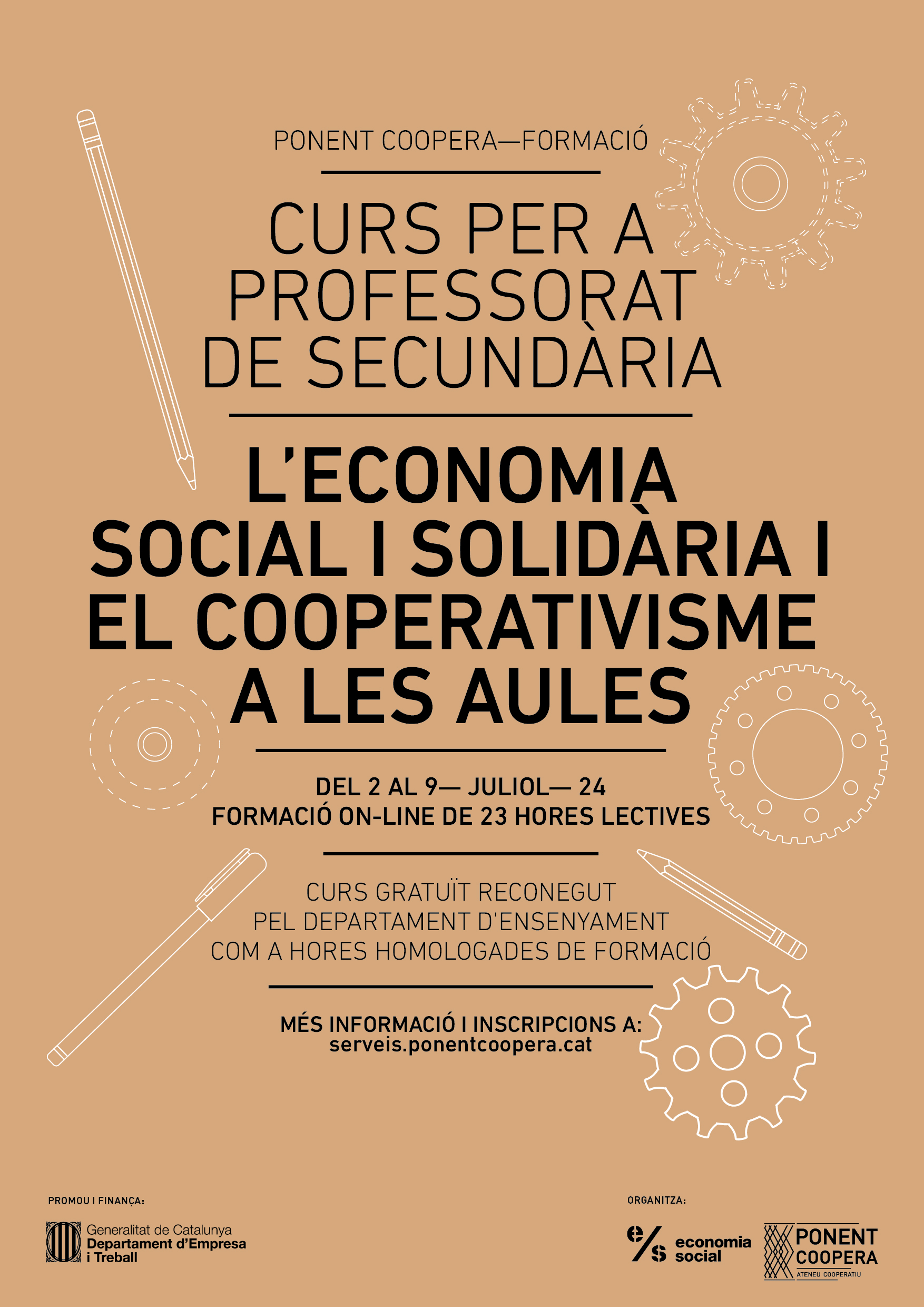 Curs per a professorat de secundària: L’Economia Social i Solidària i el Cooperativisme a les aules