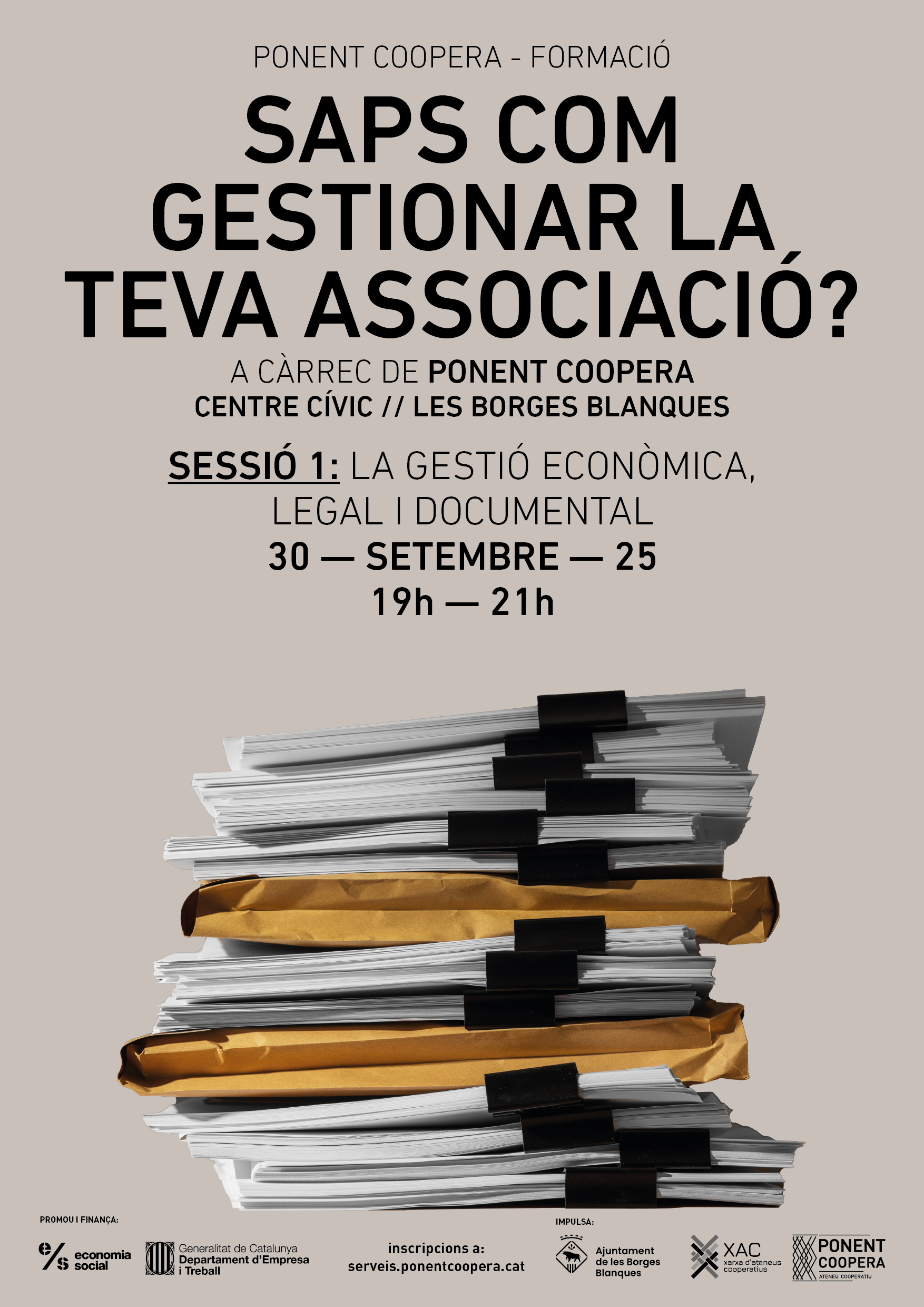 Saps com gestionar la teva associació? Cicle formatiu sessió 1