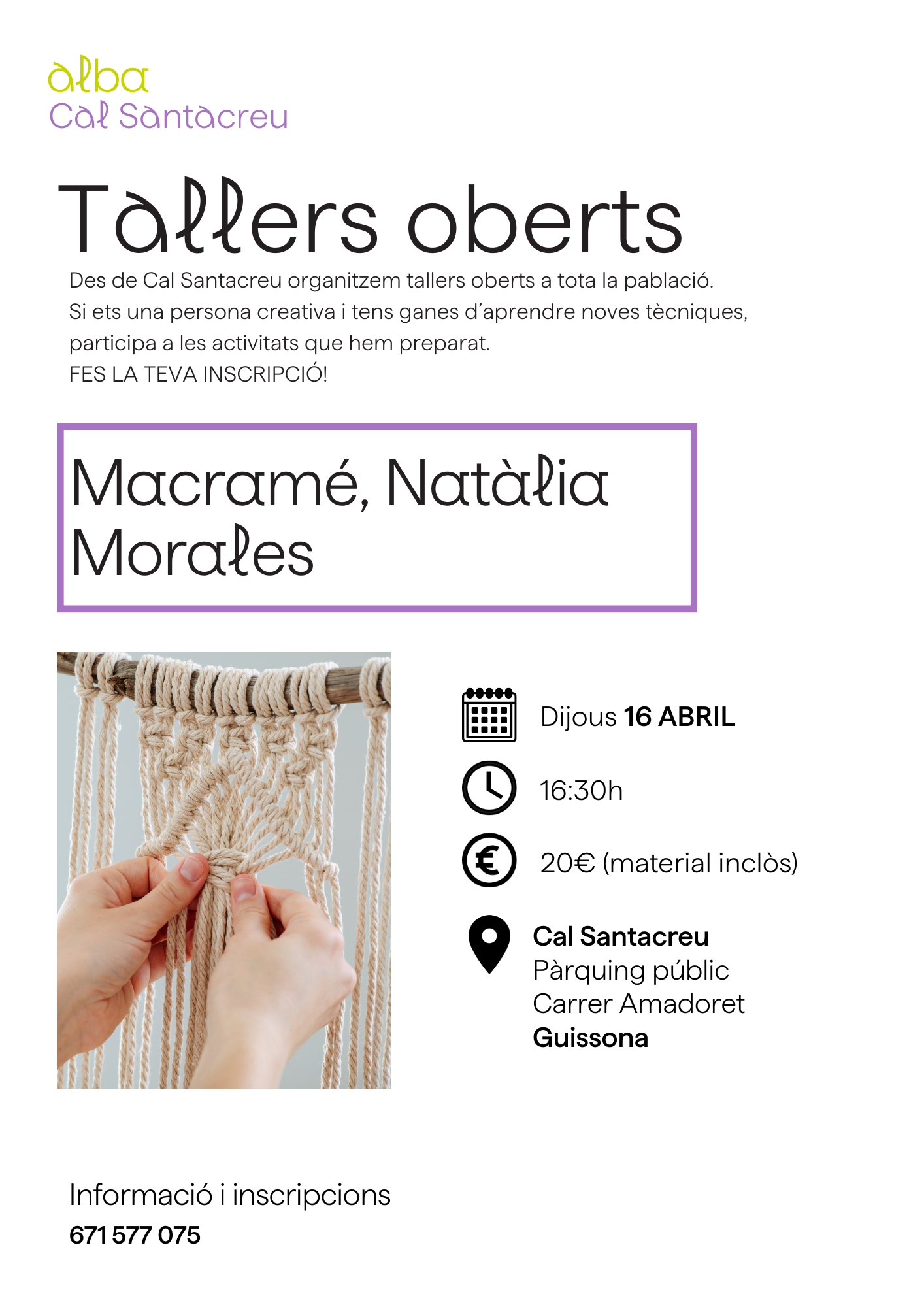 Macramé, Natàlia Morales