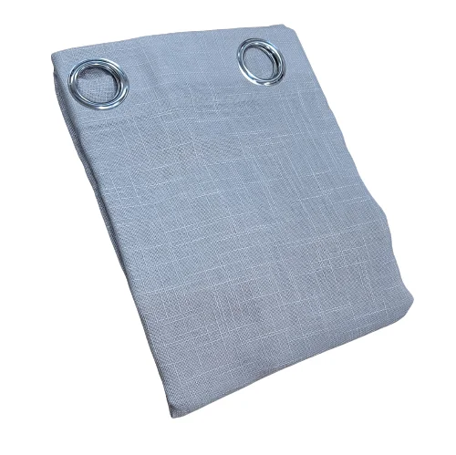 Visillo confeccionado rústico gris