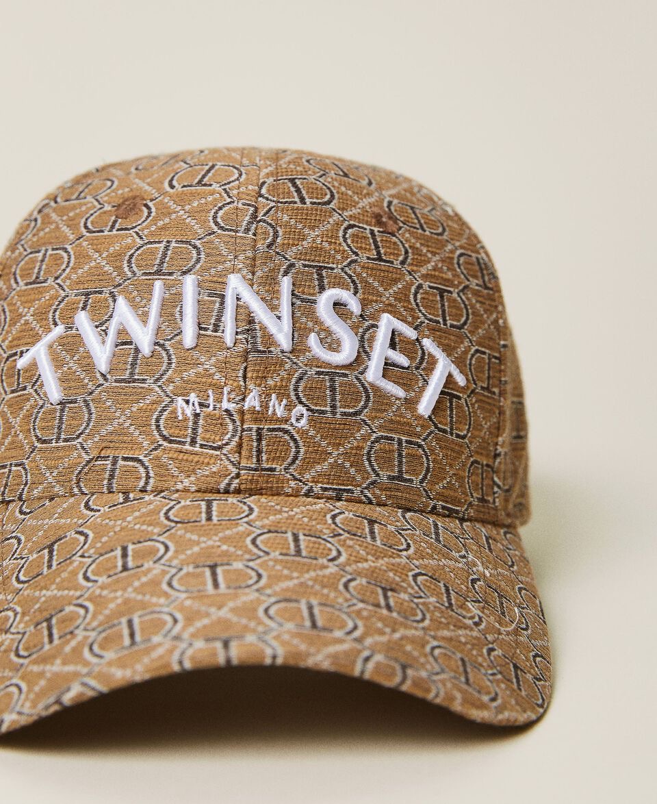 TWINSET gorra camel con logo - 2