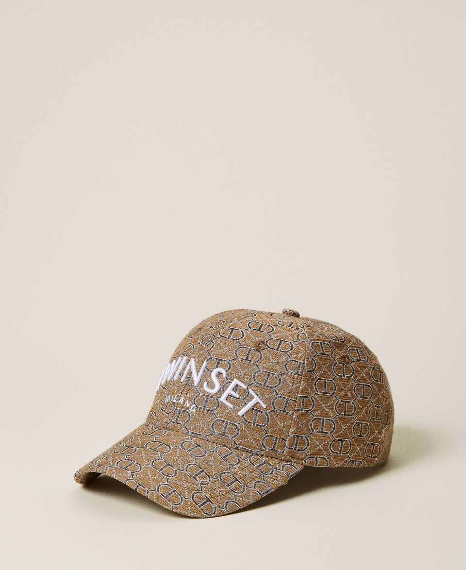 TWINSET gorra camel con logo - 3