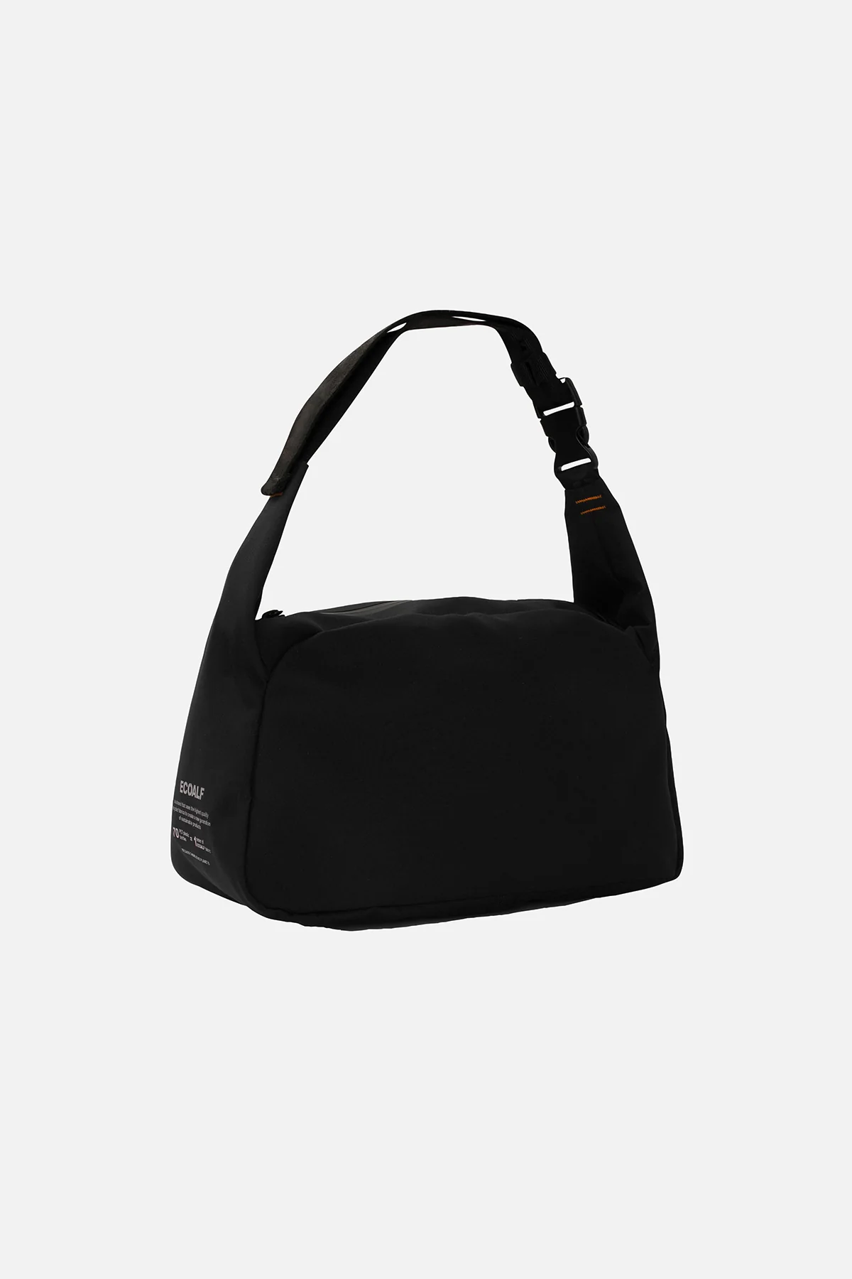 ECOALF bolso color negro con logo lateral